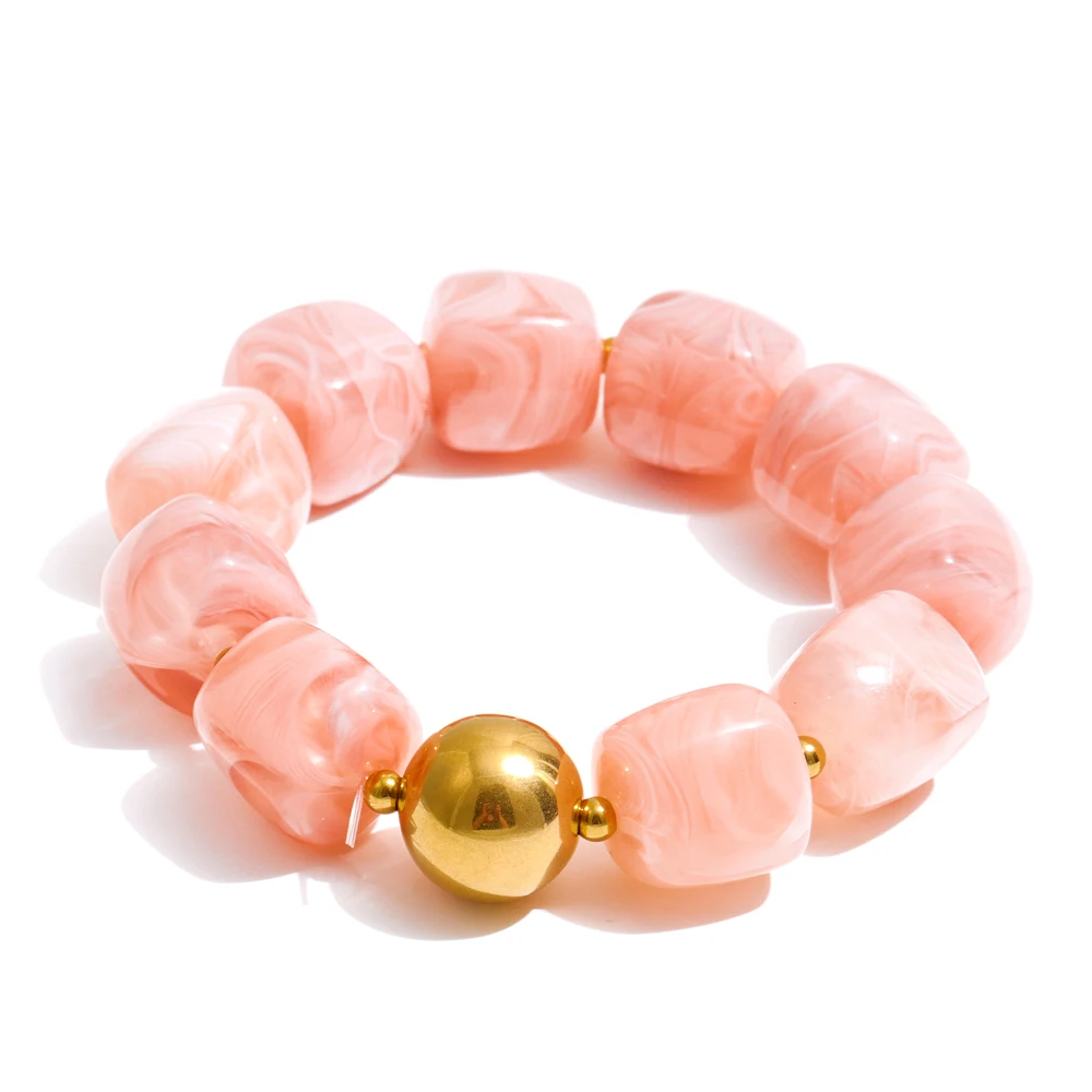 Yhpup Sculpted Amber: Waterproof Square-Bead Jewelry - Image 29