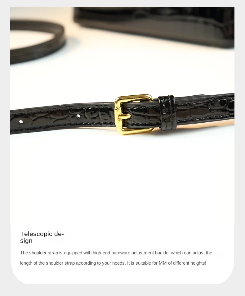 Modern Crocodile Pattern Luxe Shell Crossbody - Image 27