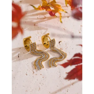 Elegant Yhpup Waterfall Tassel Dangle Earrings