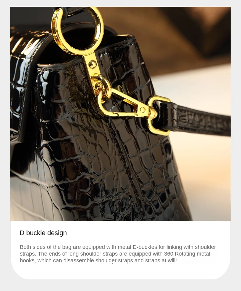Modern Crocodile Pattern Luxe Shell Crossbody - Image 26