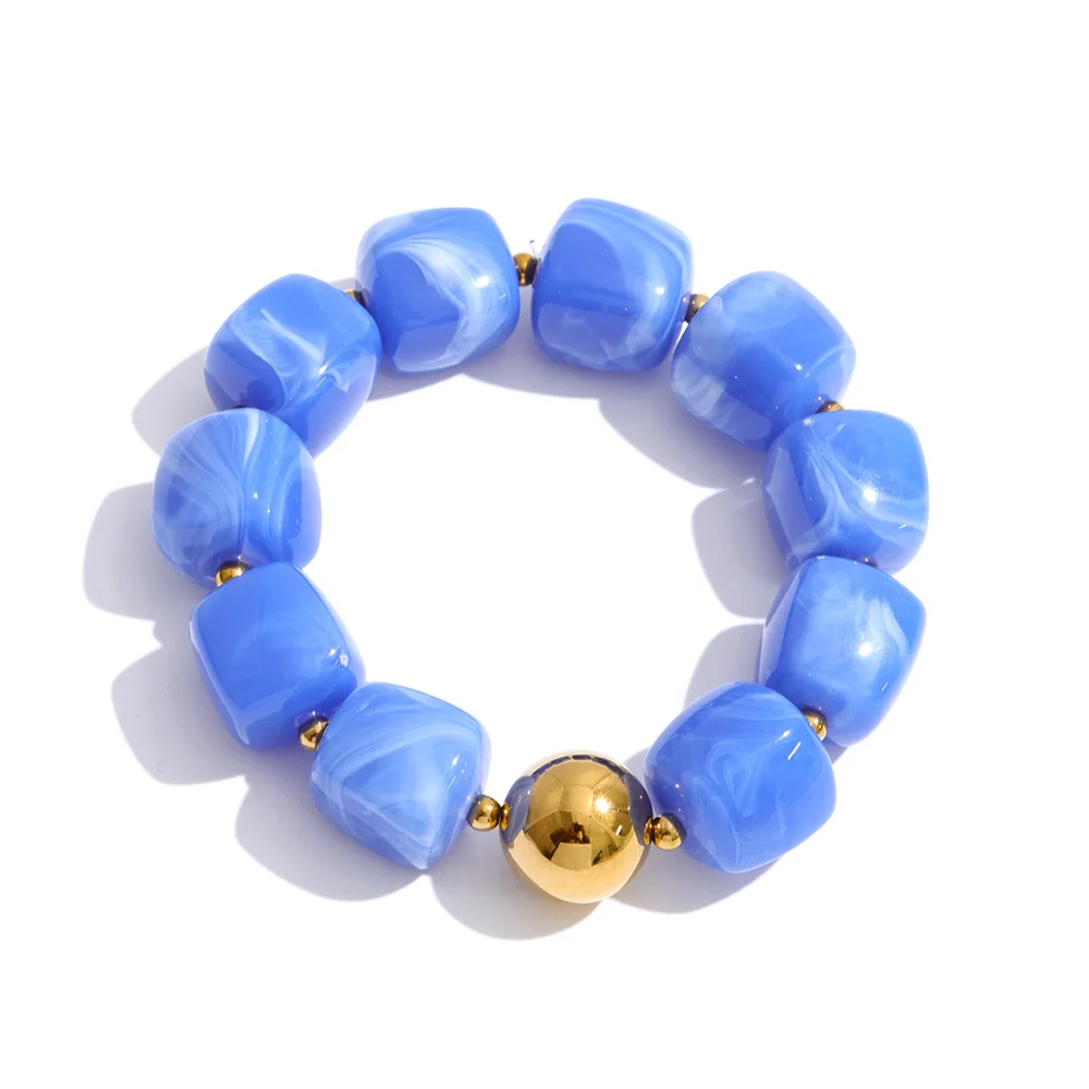 Yhpup Sculpted Amber: Waterproof Square-Bead Jewelry - Image 17