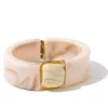 Yhpup Bold Acrylic Cuff Bracelet with Gold-Tone Finish