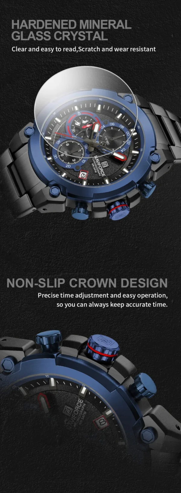 S2ae11297f81b4b4eab69a516142d7350q.webp NAVIFORCE Chrono-Sport: Premium Men’s Timepiece