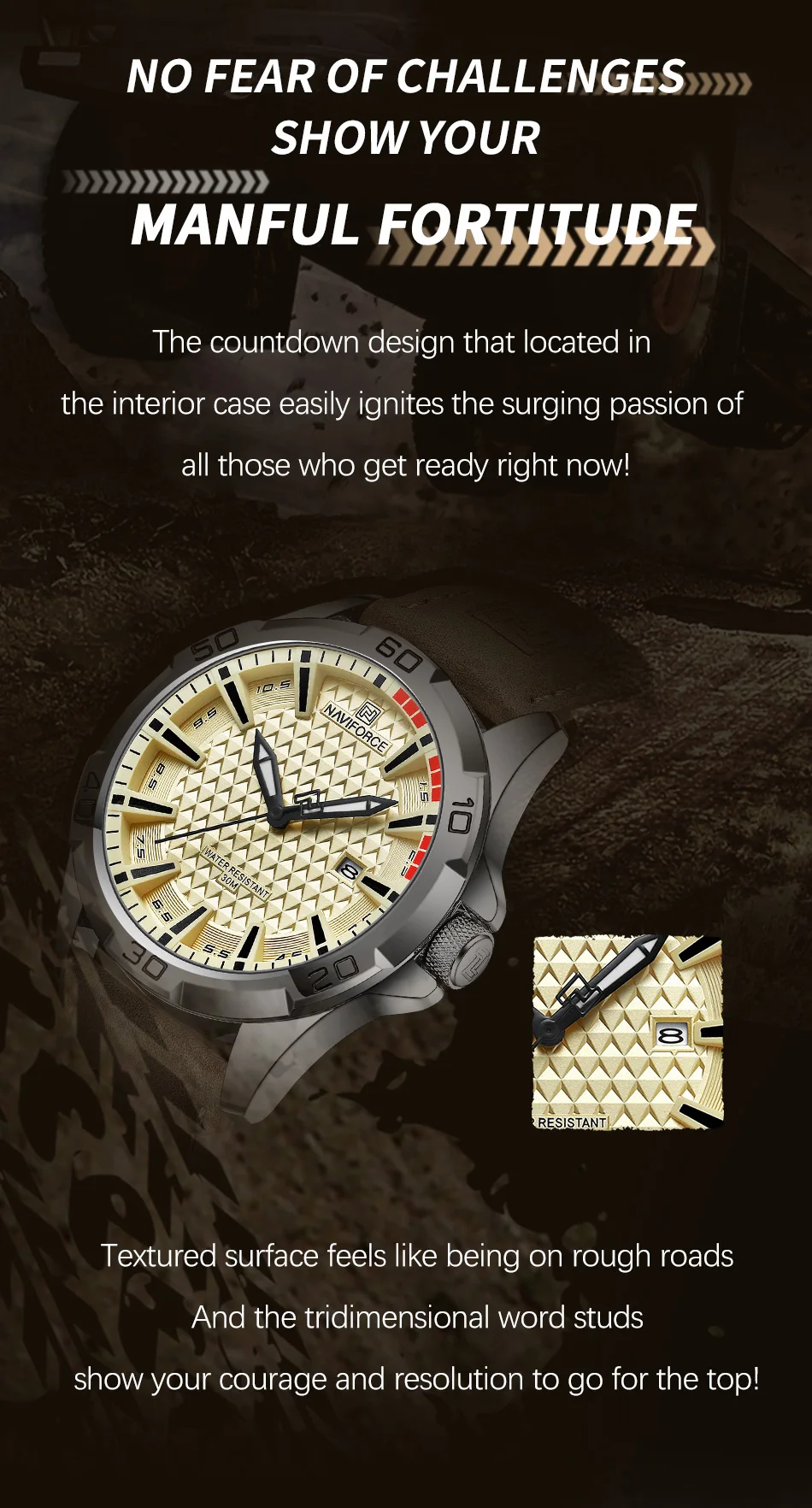 NAVIFORCE Premium Leather Chronograph Watch - Image 14