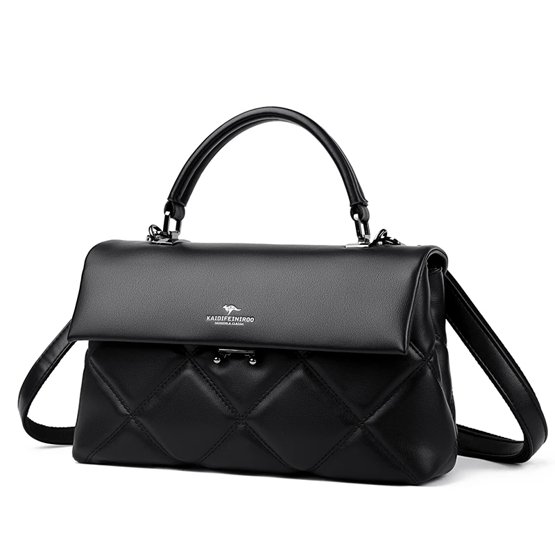 Luxury Quilted Leather Top-Handle Bag - Image 19