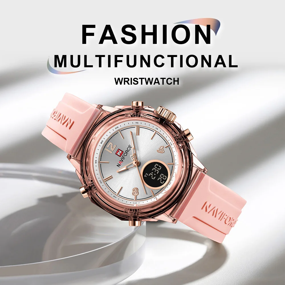 NAVIFORCE Elegant Dual-Display Ladies Sport Watch - Image 20