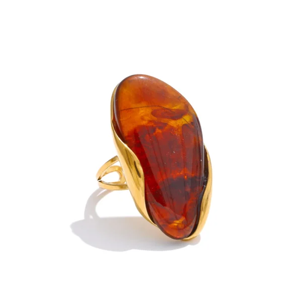 S3076b6141fad40cfa6b012be26bc91c5t.webp Yhpup Elegant Geometric Resin Statement Ring