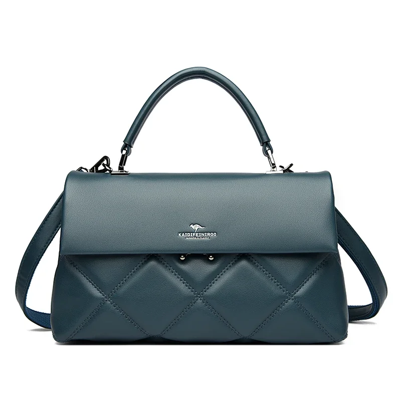 Luxury Quilted Leather Top-Handle Bag - Image 5