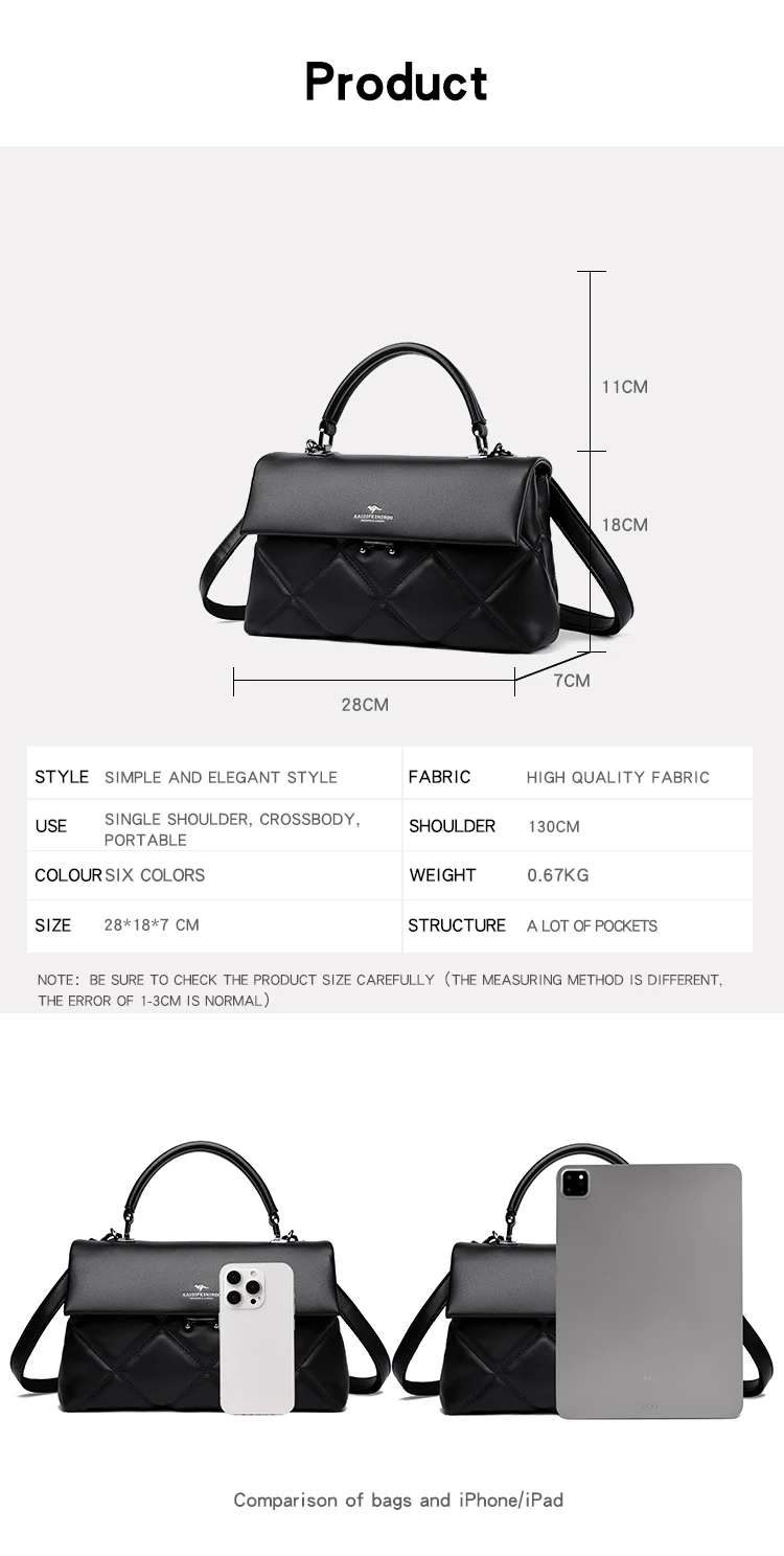 Luxury Quilted Leather Top-Handle Bag - Image 11