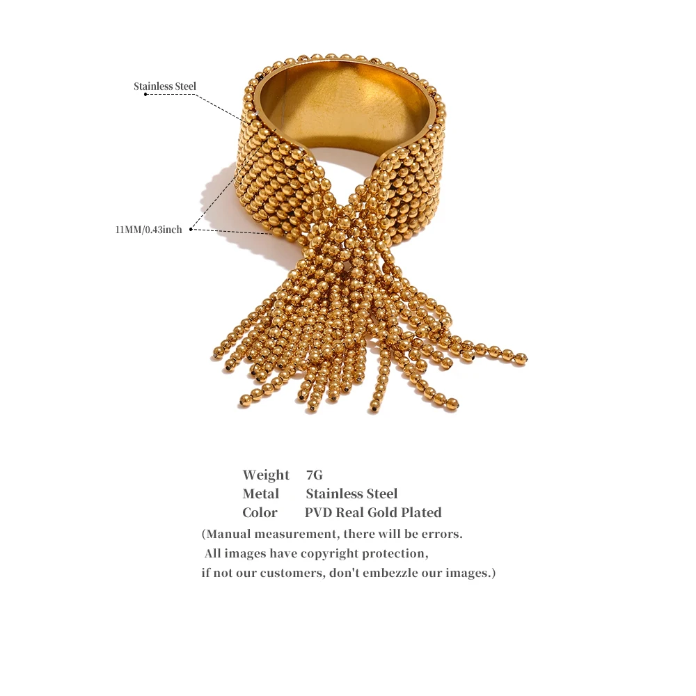 Aura Gold Tassel Ring – 18K PVD Plated Stainless Steel - Image 10