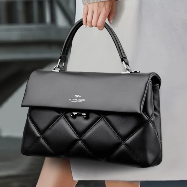 S5c428fcae76f424faa9df504e16b4141D.webp Luxury Quilted Leather Top-Handle Bag
