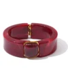 Yhpup Bold Acrylic Cuff Bracelet with Gold-Tone Finish