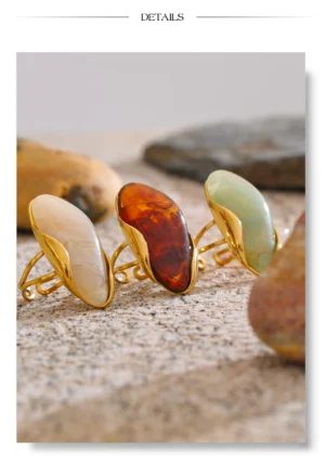S7ef8b339074a4edda2d9bee7ba3ec2ce3.webp Yhpup Elegant Geometric Resin Statement Ring