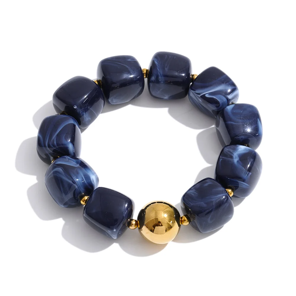 Yhpup Sculpted Amber: Waterproof Square-Bead Jewelry - Image 14