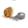 S951e0ab2b9d244d2adfeea2ea2f40b0eY.webp Aura Gold Tassel Ring – 18K PVD Plated Stainless Steel