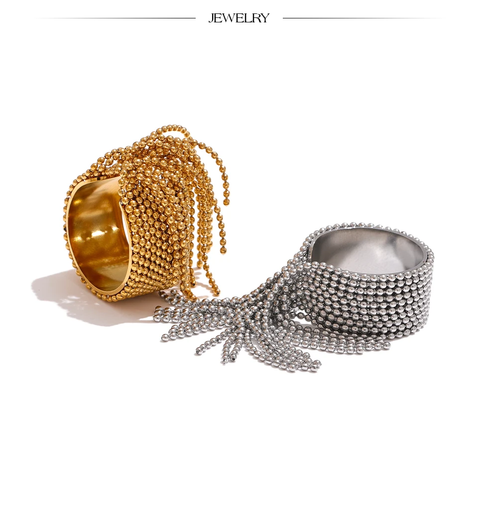Aura Gold Tassel Ring – 18K PVD Plated Stainless Steel - Image 12