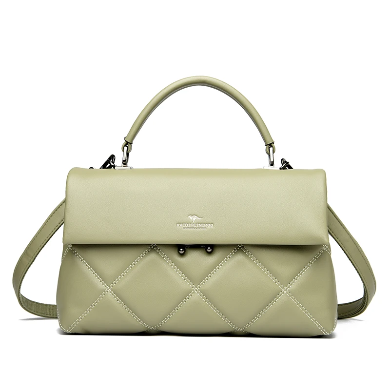 Luxury Quilted Leather Top-Handle Bag - Image 16