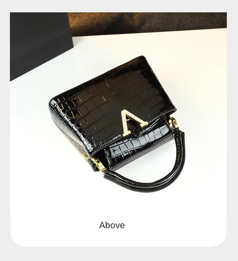 Modern Crocodile Pattern Luxe Shell Crossbody - Image 22