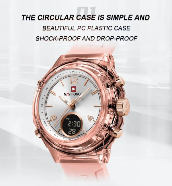 Sa431cbffecc34eae9236f3f00995d153Z.webp NAVIFORCE Elegant Dual-Display Ladies Sport Watch