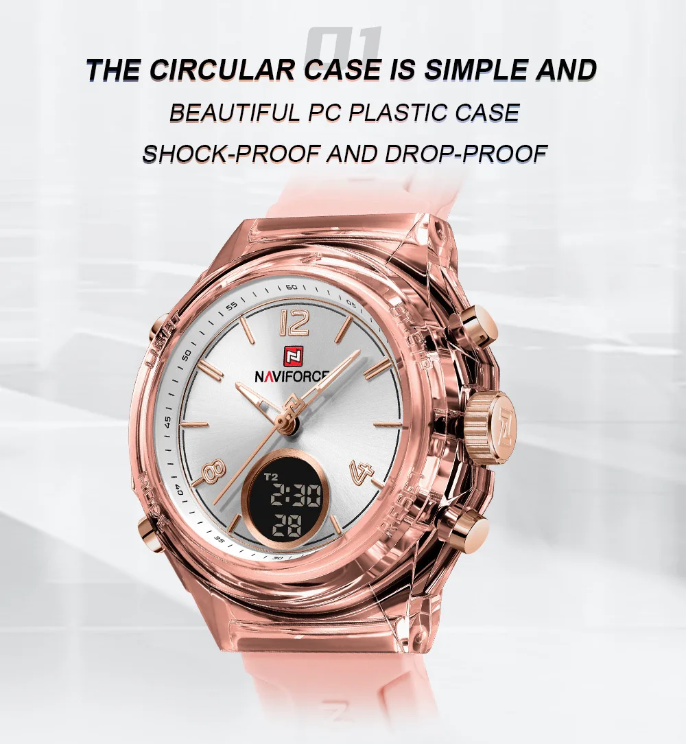 NAVIFORCE Elegant Dual-Display Ladies Sport Watch - Image 27