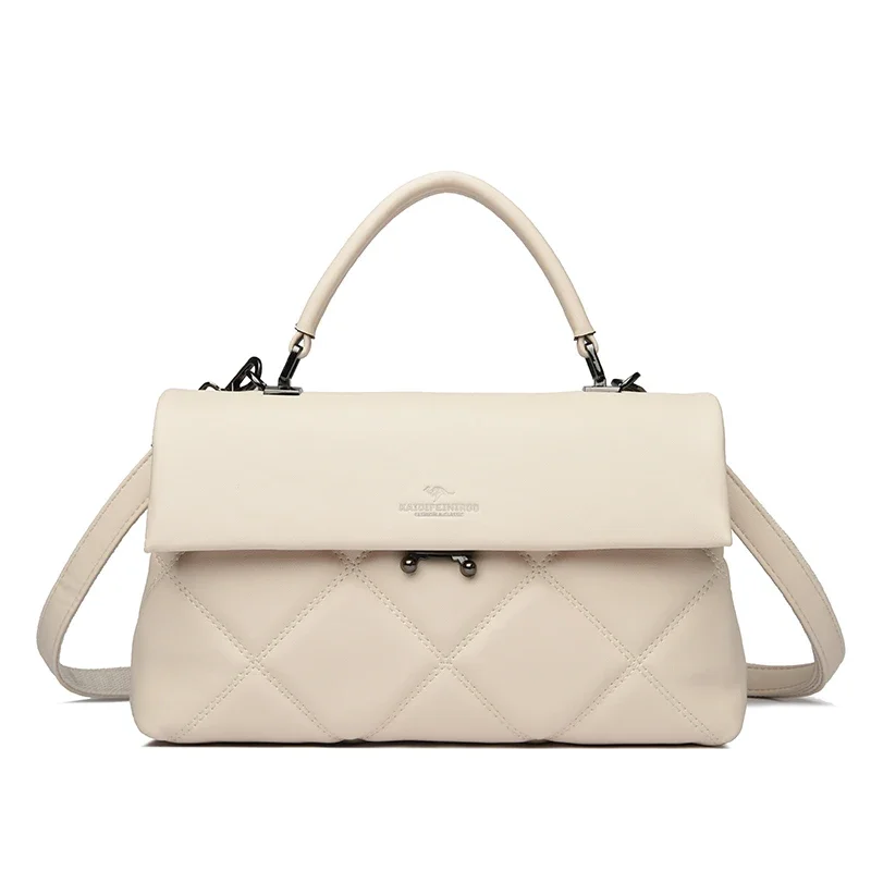 Luxury Quilted Leather Top-Handle Bag - Image 2