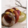 Yhpup Bold Acrylic Cuff Bracelet with Gold-Tone Finish