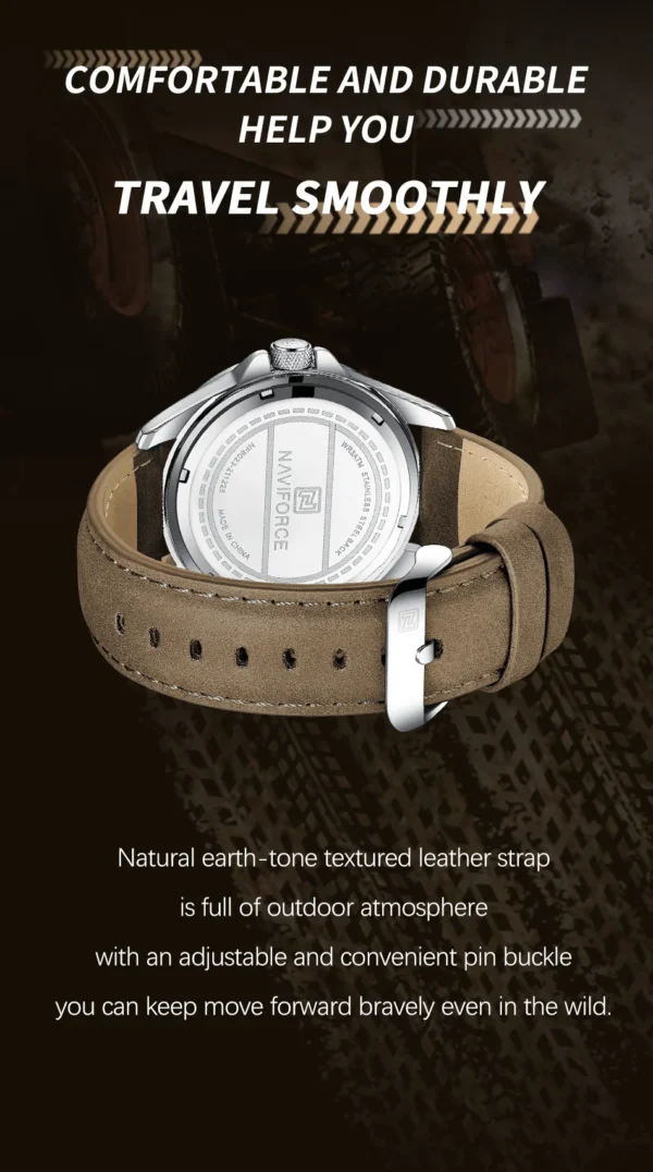 Sb7038db694ef48ee85ec073b6930b220C.webp NAVIFORCE Premium Leather Chronograph Watch