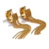 Elegant Yhpup Waterfall Tassel Dangle Earrings