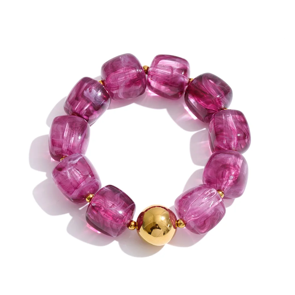 Yhpup Sculpted Amber: Waterproof Square-Bead Jewelry - Image 15