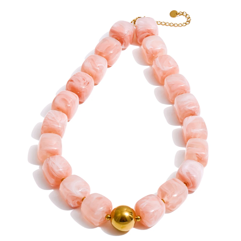 Yhpup Sculpted Amber: Waterproof Square-Bead Jewelry - Image 23