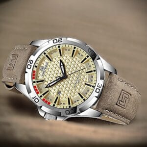 NAVIFORCE Premium Leather Chronograph Watch