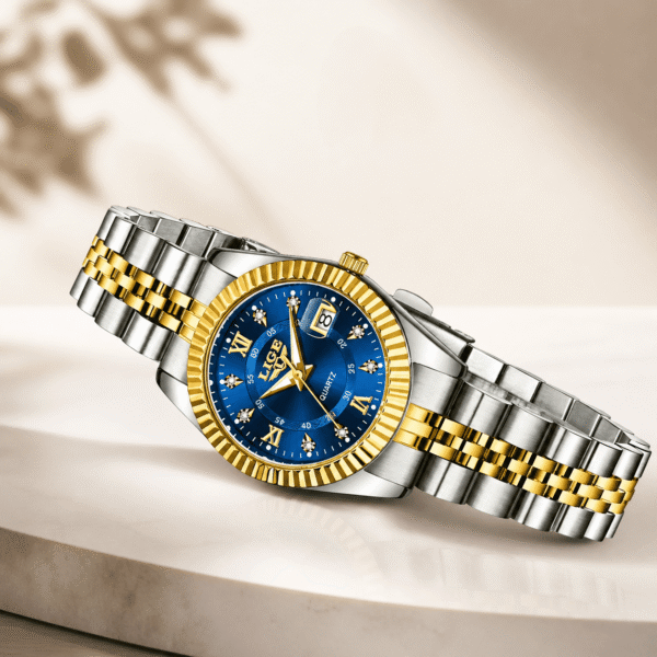 ChatGPT Image 2 مايو 2026، 11_13_50 م LIGE Elegant Women's -Tone Quartz Watch - Waterproof