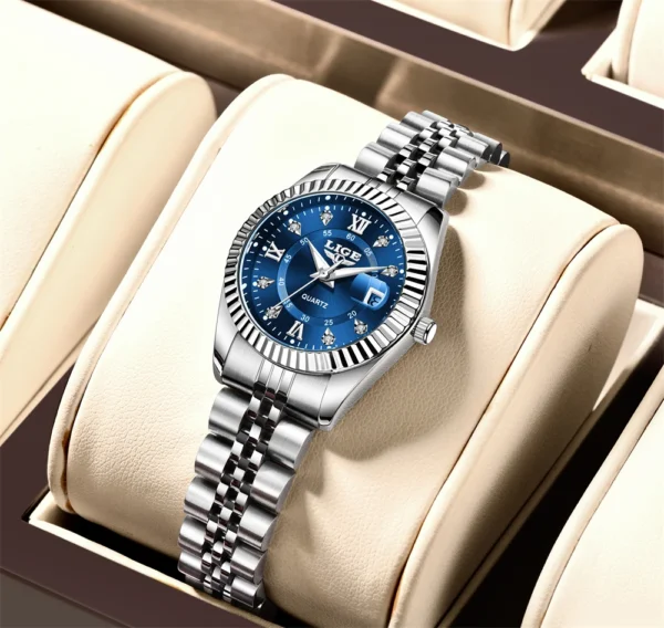 S10866573164f4821a847891338b0e2adN.webp LIGE Elegant Women's -Tone Quartz Watch - Waterproof