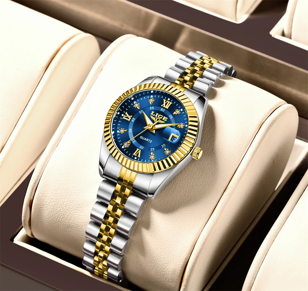 LIGE Elegant Women's -Tone Quartz Watch - Waterproof - Image 6