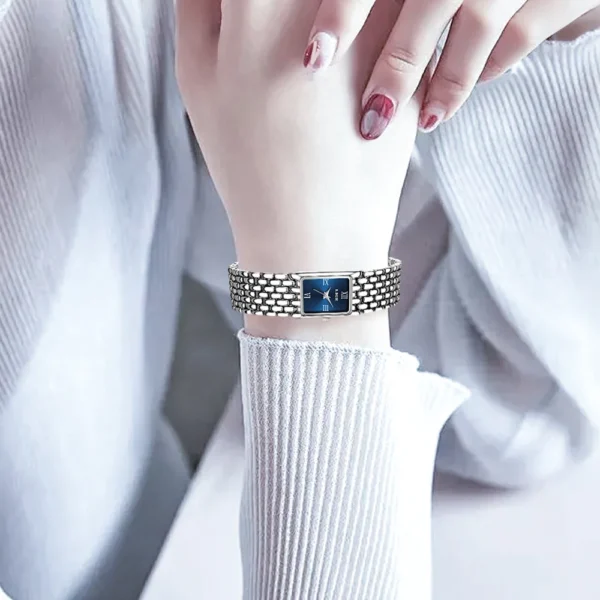 S510c27c8348b41e0916f42d4a9da1f12q.webp LIGE Women's Square Dress Watch - Premium Stainless Steel