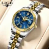 S691af9ab95dc44d9a7fd6ce7816583ecc.webp LIGE Elegant Women's -Tone Quartz Watch - Waterproof