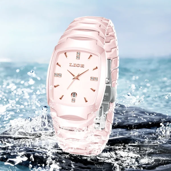 Sf6cfe152fb9b4feca8b4458052f8d88eT.webp LIGE Ladies Premium Ceramic Quartz Watch