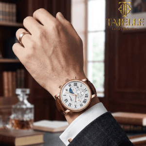 Heritage Moon Chronograph Men's Leather Business Watch