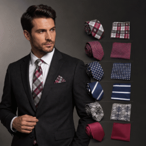 The Regency Luxury Tie - Pochette Set 1- 1 Regency-style tie with a luxurious silky texture