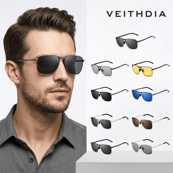 VEITHDIA 1-1 VEITHDIA Rectangle Luxury Sunglasses